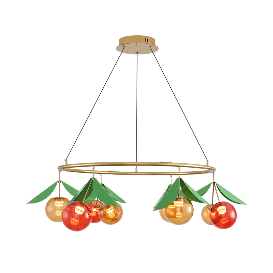 Glass Bulb Chandelier Nordic Creative Cherry LED Artistic