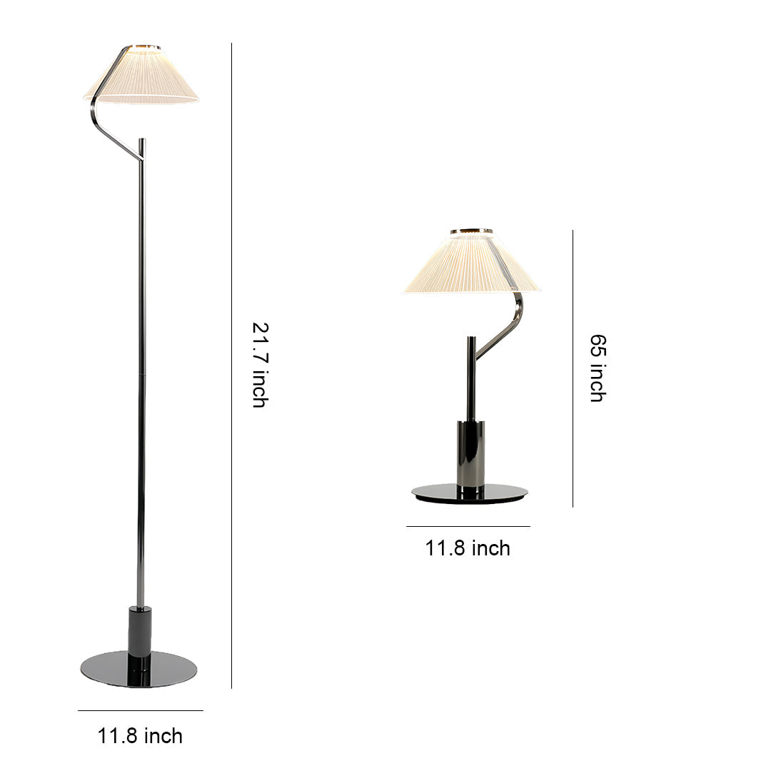 Floor Metal Lamp Elegant Chrome Acrylic Luxury LED Standing Lamp