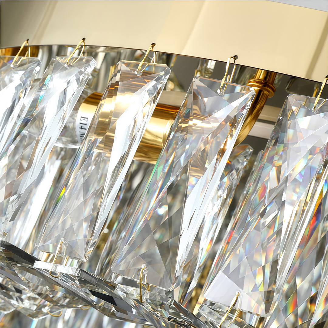 Modern Crystal Ceiling Light Elegant Ring-Shaped Light