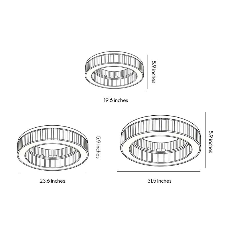 Modern Crystal Ceiling Light Elegant Ring-Shaped Light
