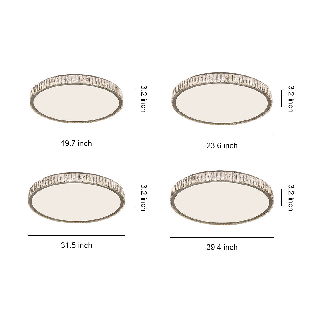 Modern Crystal Flush Mount Lighting Luxury Minimalist Lamp