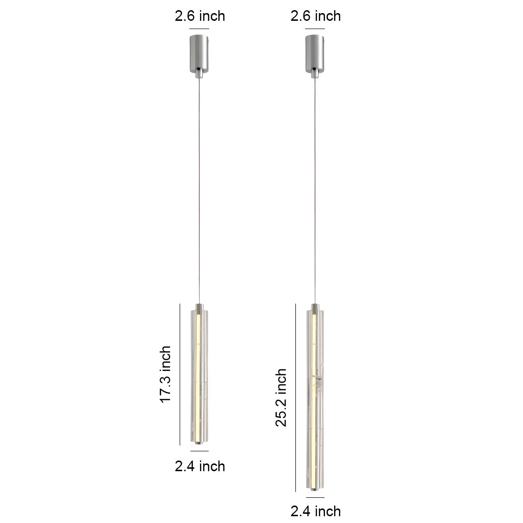 Modern Crystal Pendant Light Minimalist Linear Ceiling Light