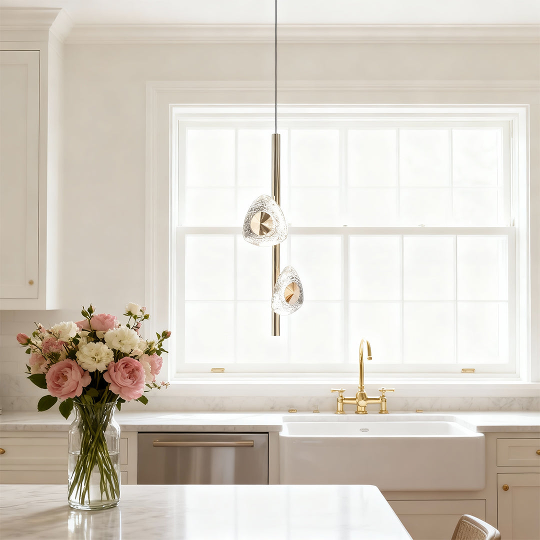 Modern Crystal Pendant Light Luxury Aluminum Ceiling Light