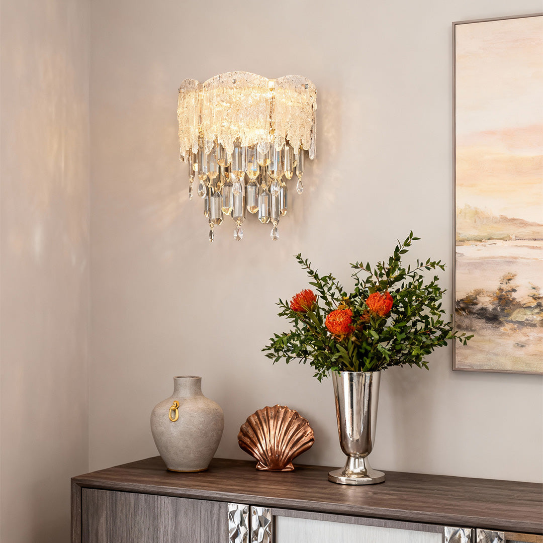 Crystal Wall Sconce Lighting LED Luxury Metal Lamp