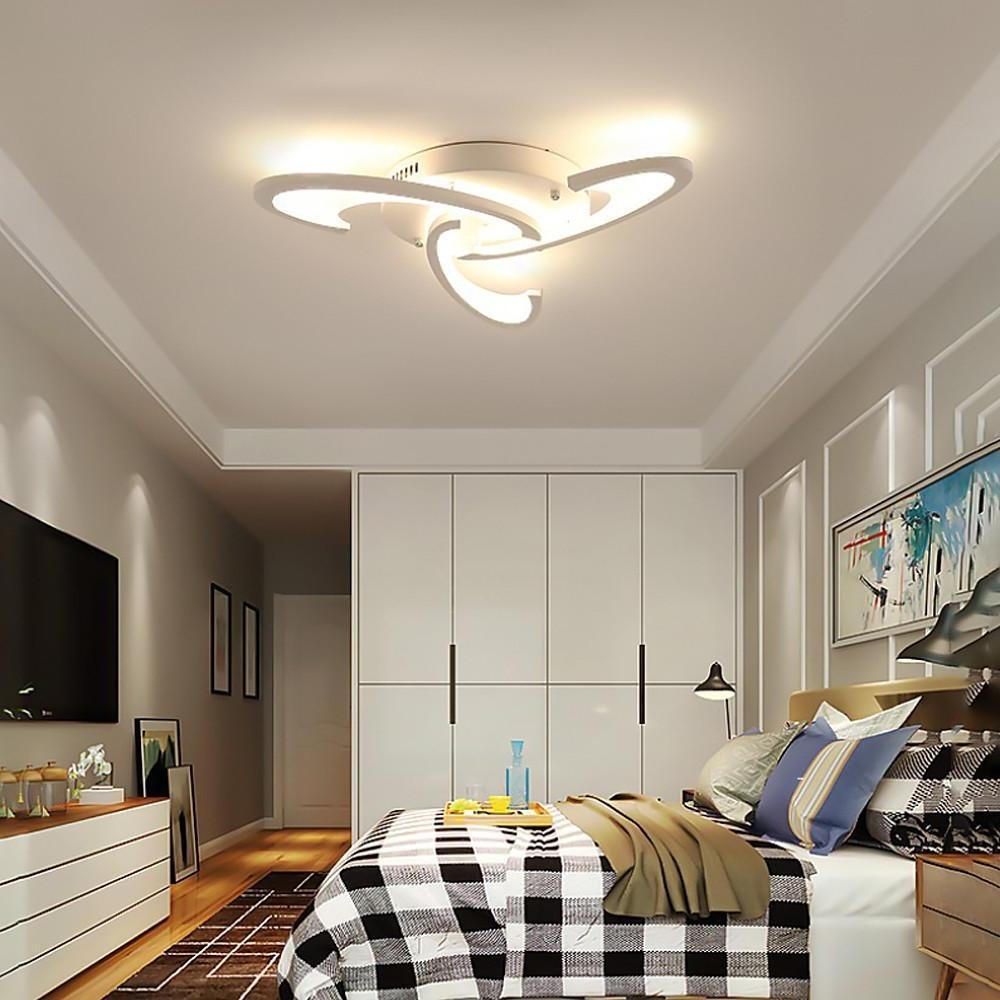 Curved LED Ceiling Light Artistic Geometric Acrylic LED Light