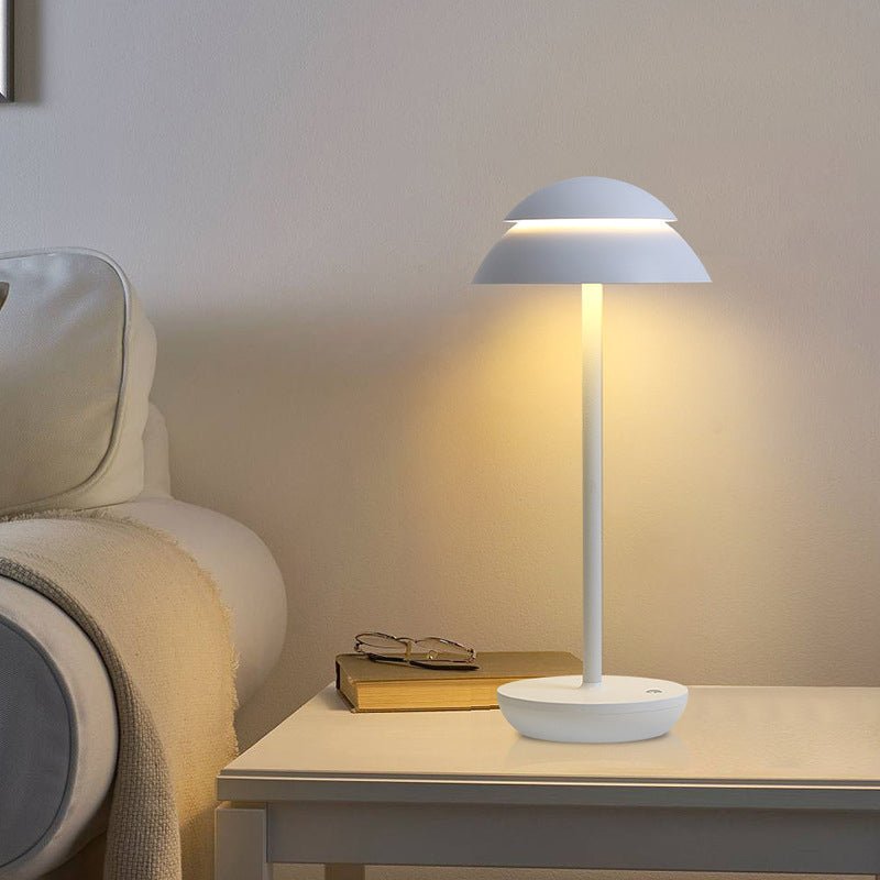 Bedroom Lighting Suite: Glass Sconces, Table Lamp & Under-Bed Light