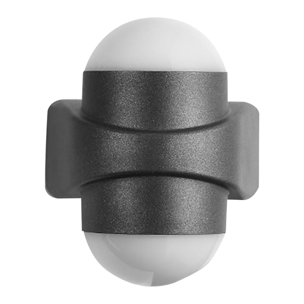 Modern Double Heads Wall Sconce Waterproof LED Black Outdoor Light