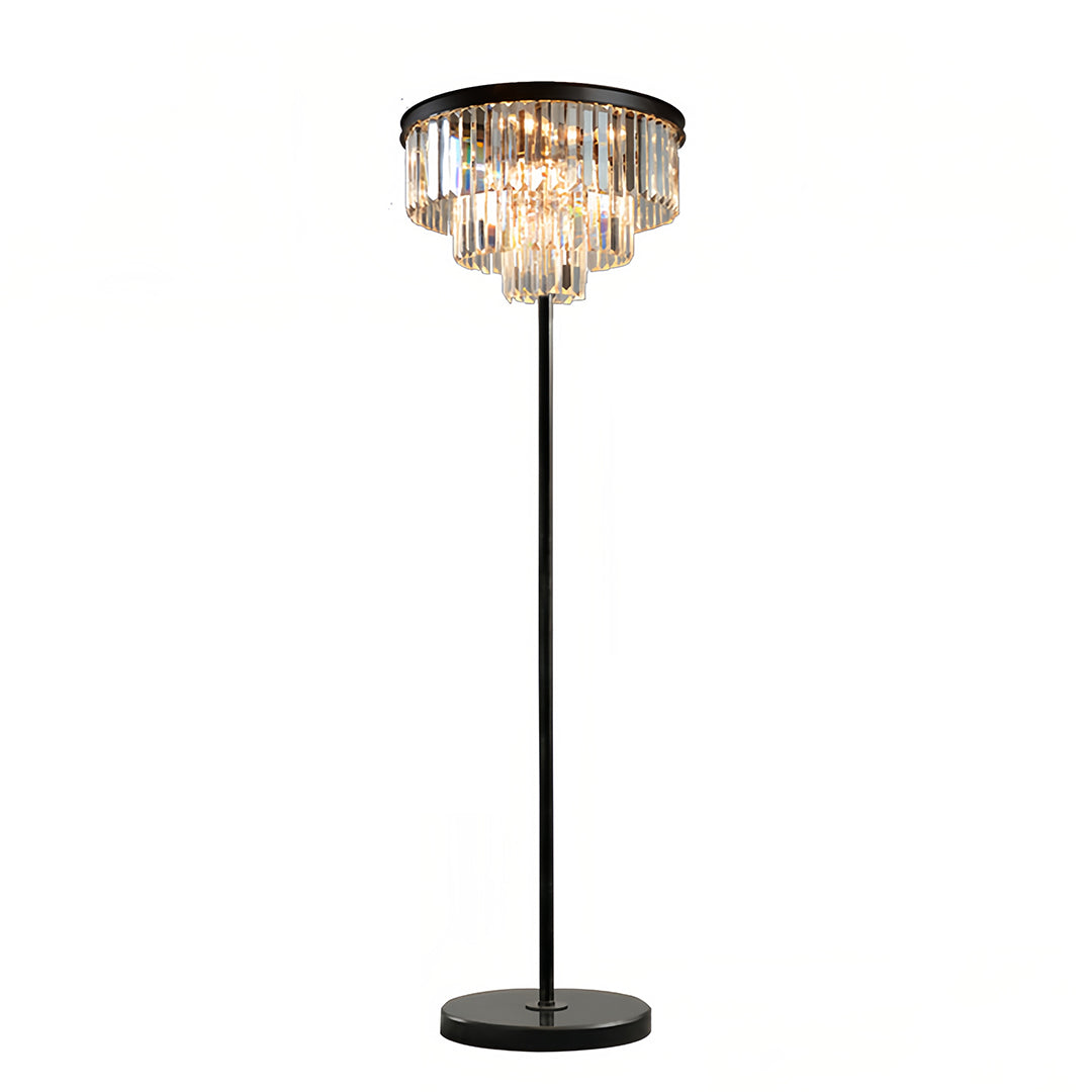 Floor Crystal Lamp American Glamorous Decorative Standing Luxury Light