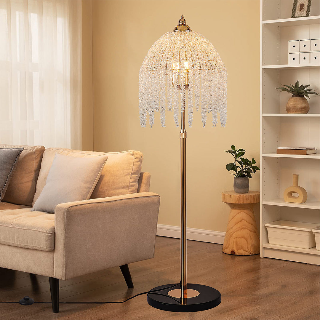 Floor Crystal Lamps LED Decorative Luxury Hardware Light