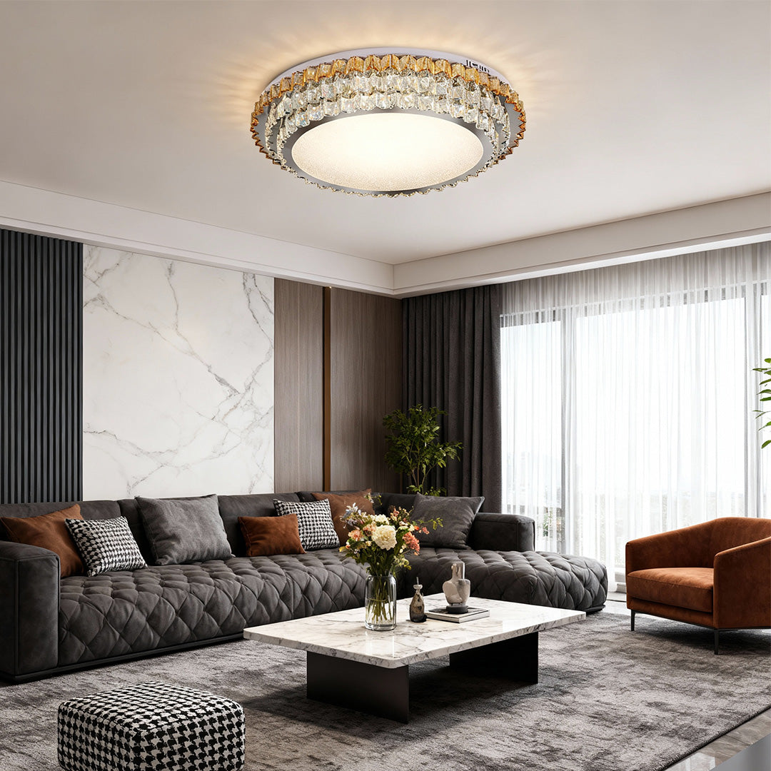 Modern Flush Mount Lights Crystal LED Light