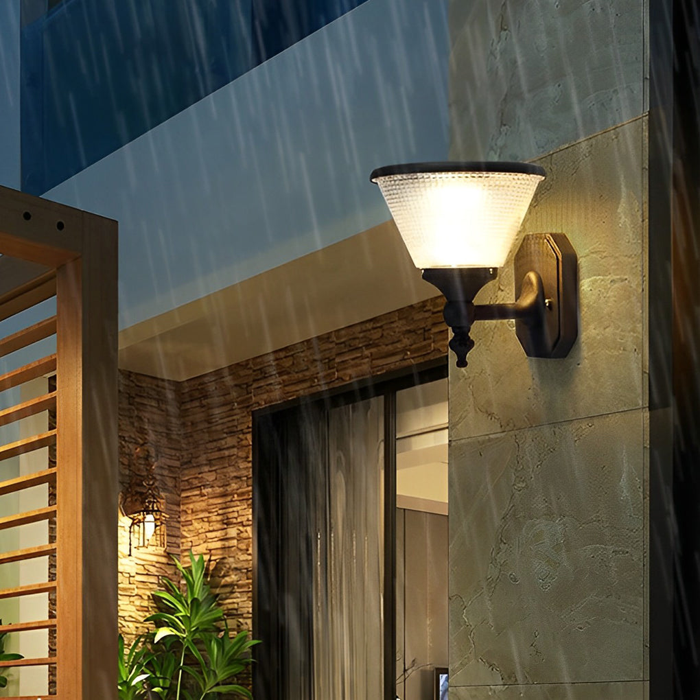 Funnel Wall Light Modern Solar Aluminum Waterproof Light