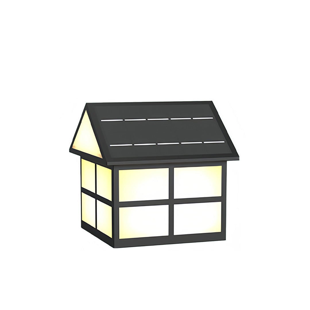 Gate Pillar Top Lights House-Shaped Outdoor Metal Light