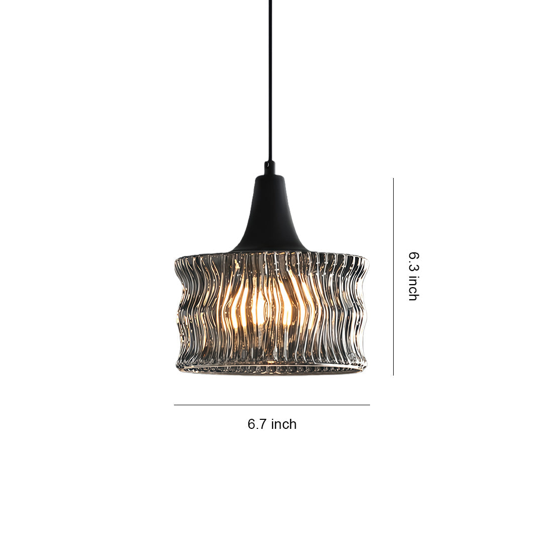 Glass Drum Pendant Light Italian Elegant Minimalist Ceiling Lights