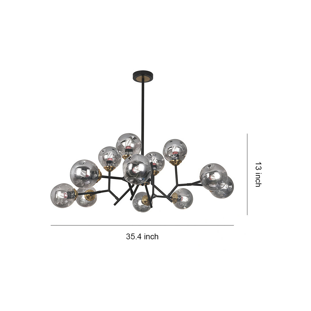 Glass Globe Chandeliers Nordic Atmospheric Luxury Retro Ceiling Light