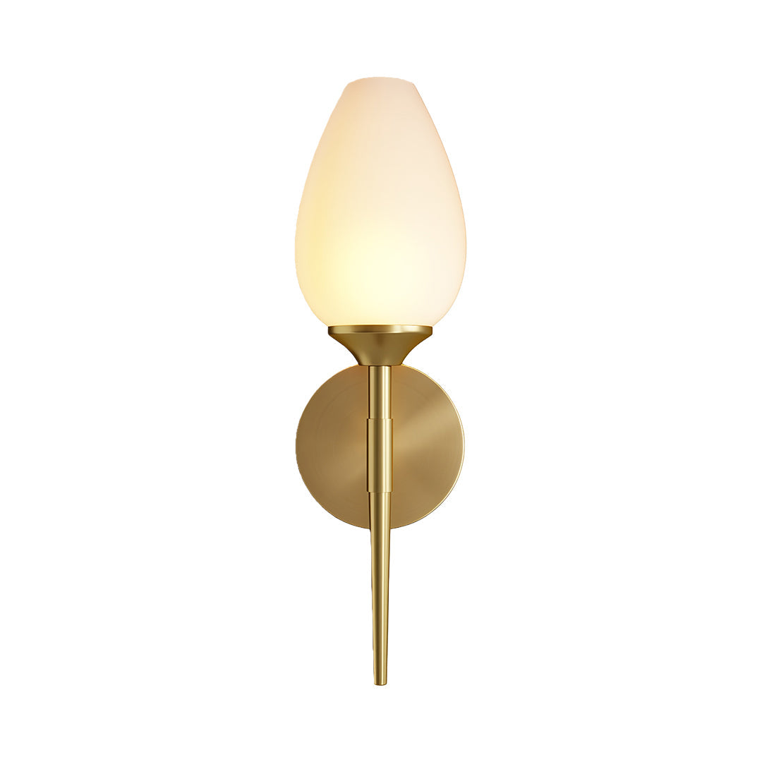 Glass Wall Lights Full Copper American-Style Lamp