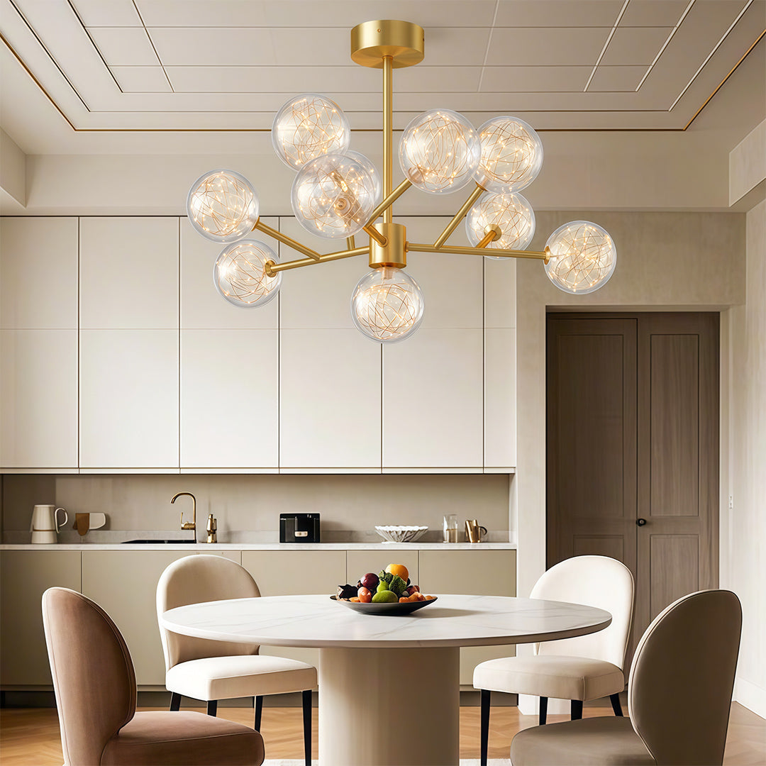 Modern Glass Globe Chandelier Full Sky Star Ceiling Light
