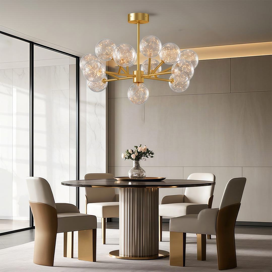Modern Glass Globe Chandelier Full Sky Star Ceiling Light