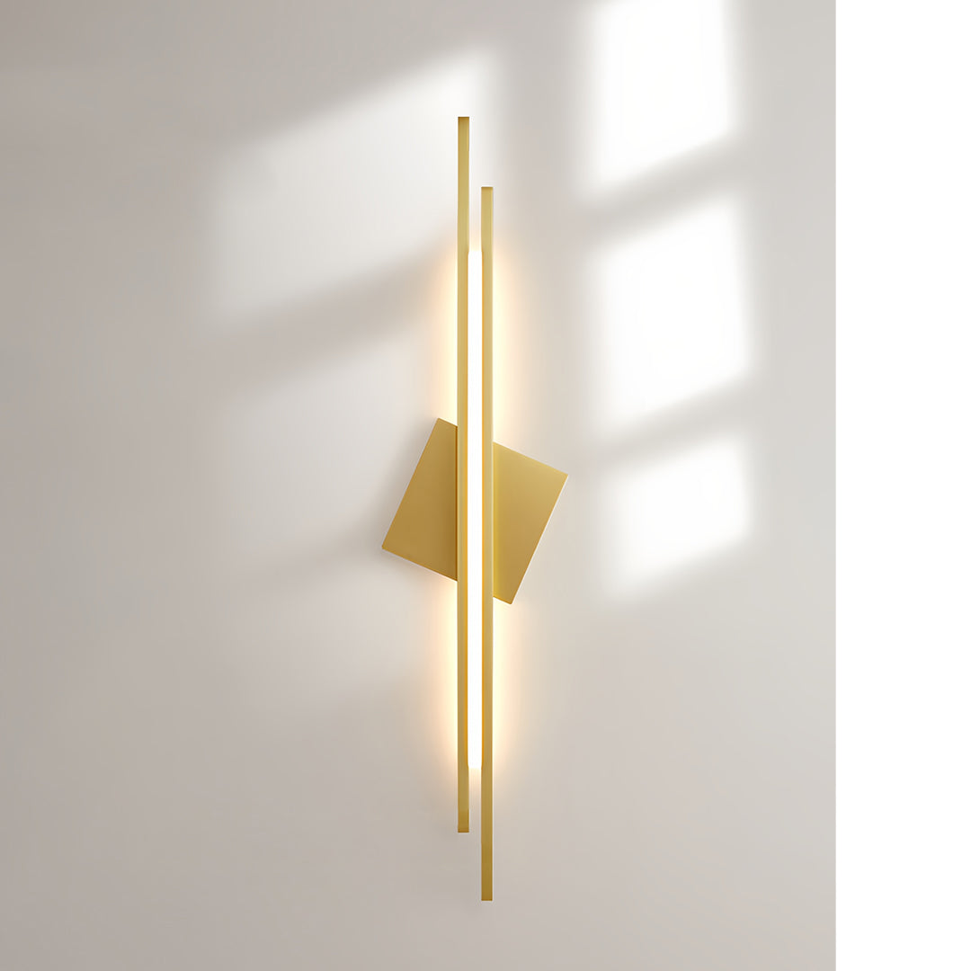 Linear Wall Light Geometric Diamond Accent Sculptural Wall Sconce