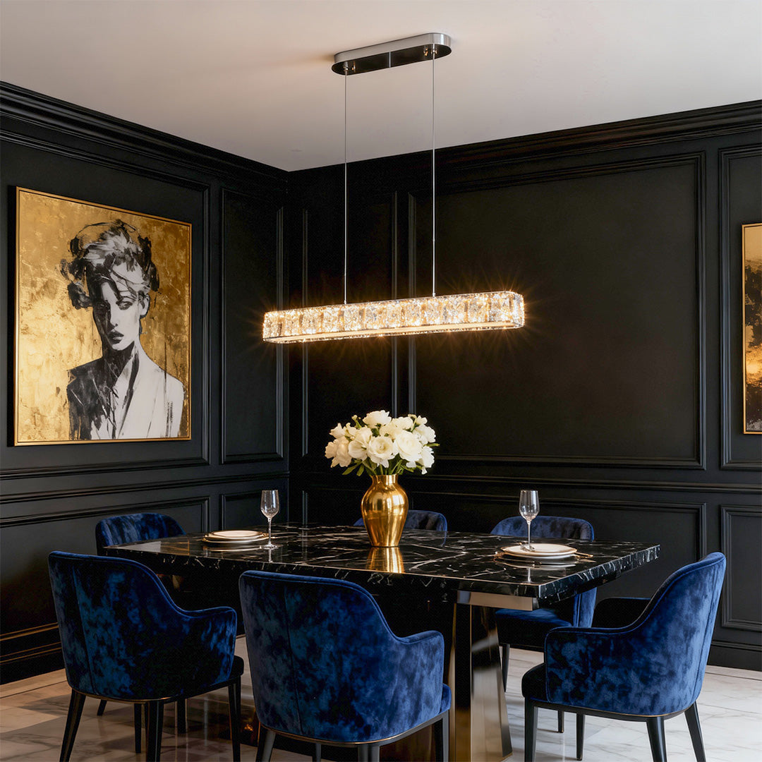 Modern Gold Pendant Light Minimalist Luxury Linear Ceiling Lights