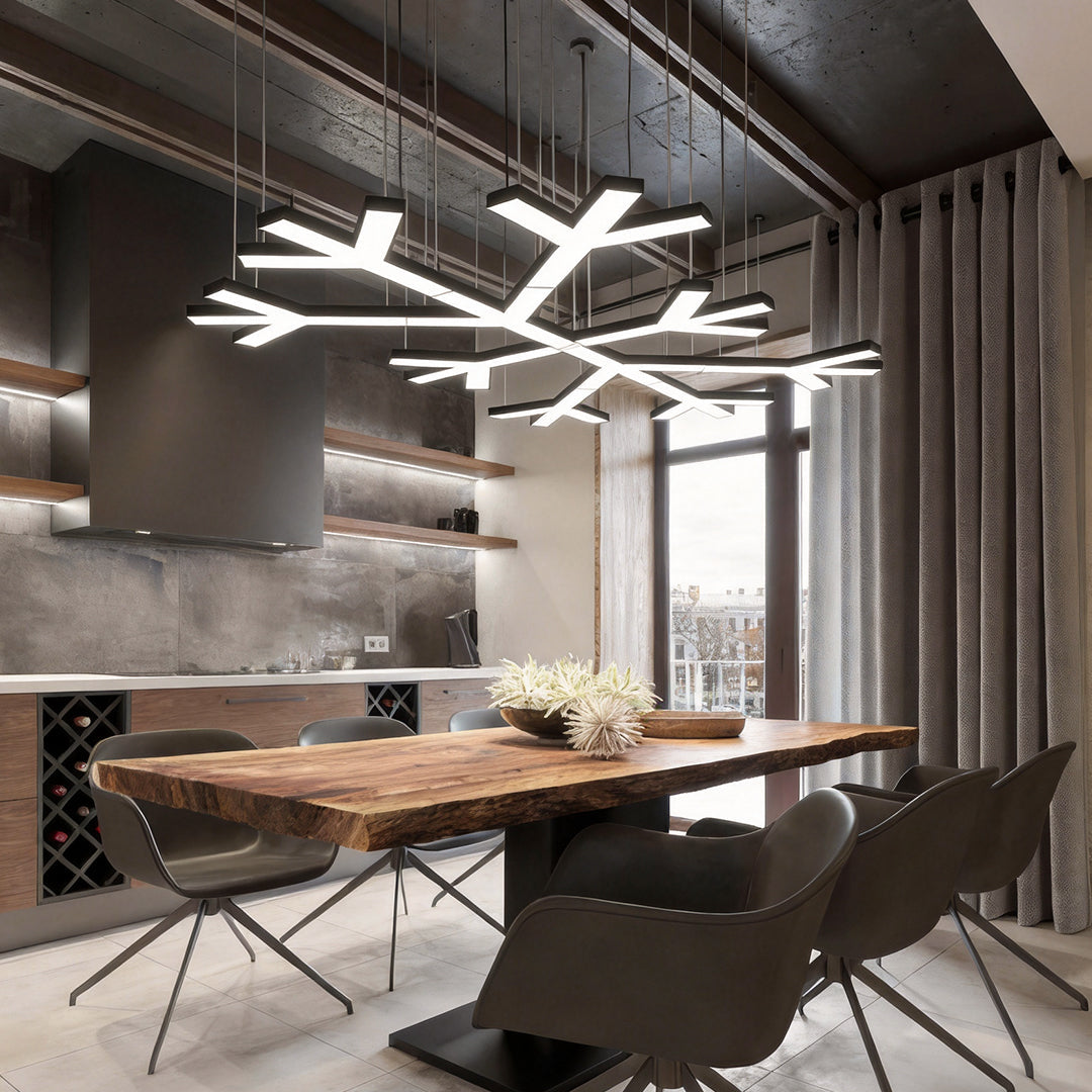 Modern Industrial Chandelier LED Metal Unique Ceiling Light