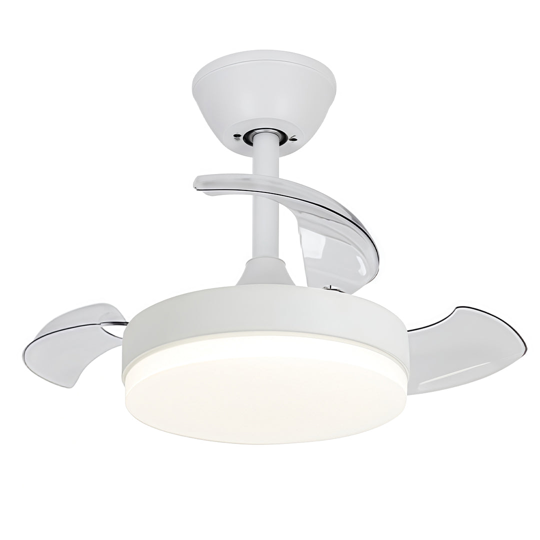 LED Ceiling Fans with Lights Stepless Dimming Silent Motor Lamp