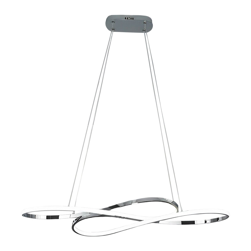 [Open-Box] Wavy Double 8-shaped LED Stepless Dimming Nordic Chandelier Hanging Lamp