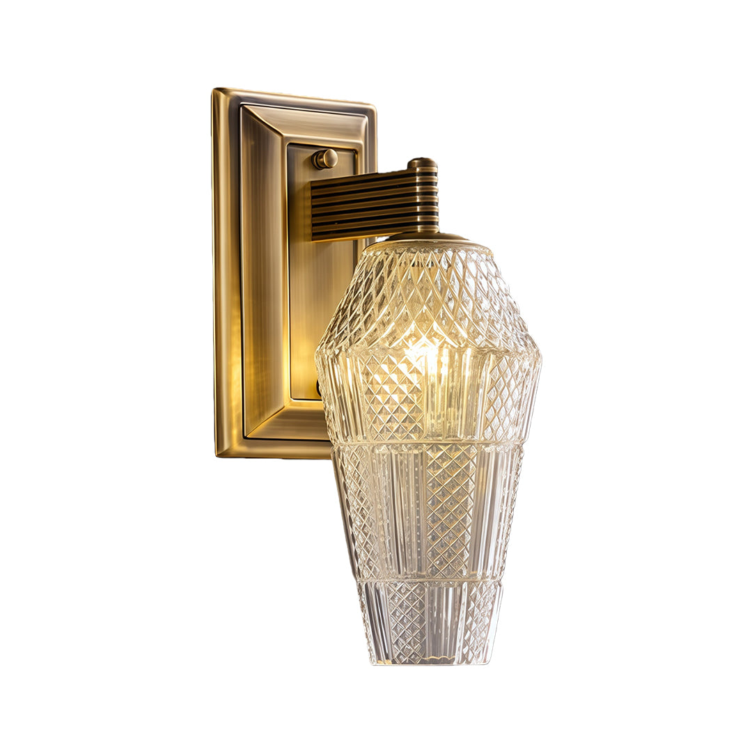 LED Wall Sconce Lights French Retro Style Brass Lamp