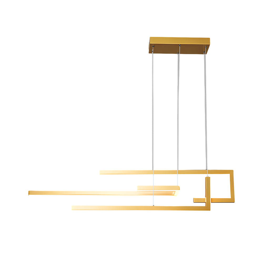 Modern Linear LED Chandelier Hardware Ceiling Light