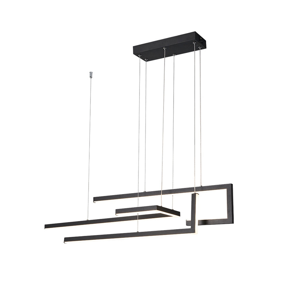 Modern Linear LED Chandelier Hardware Ceiling Light