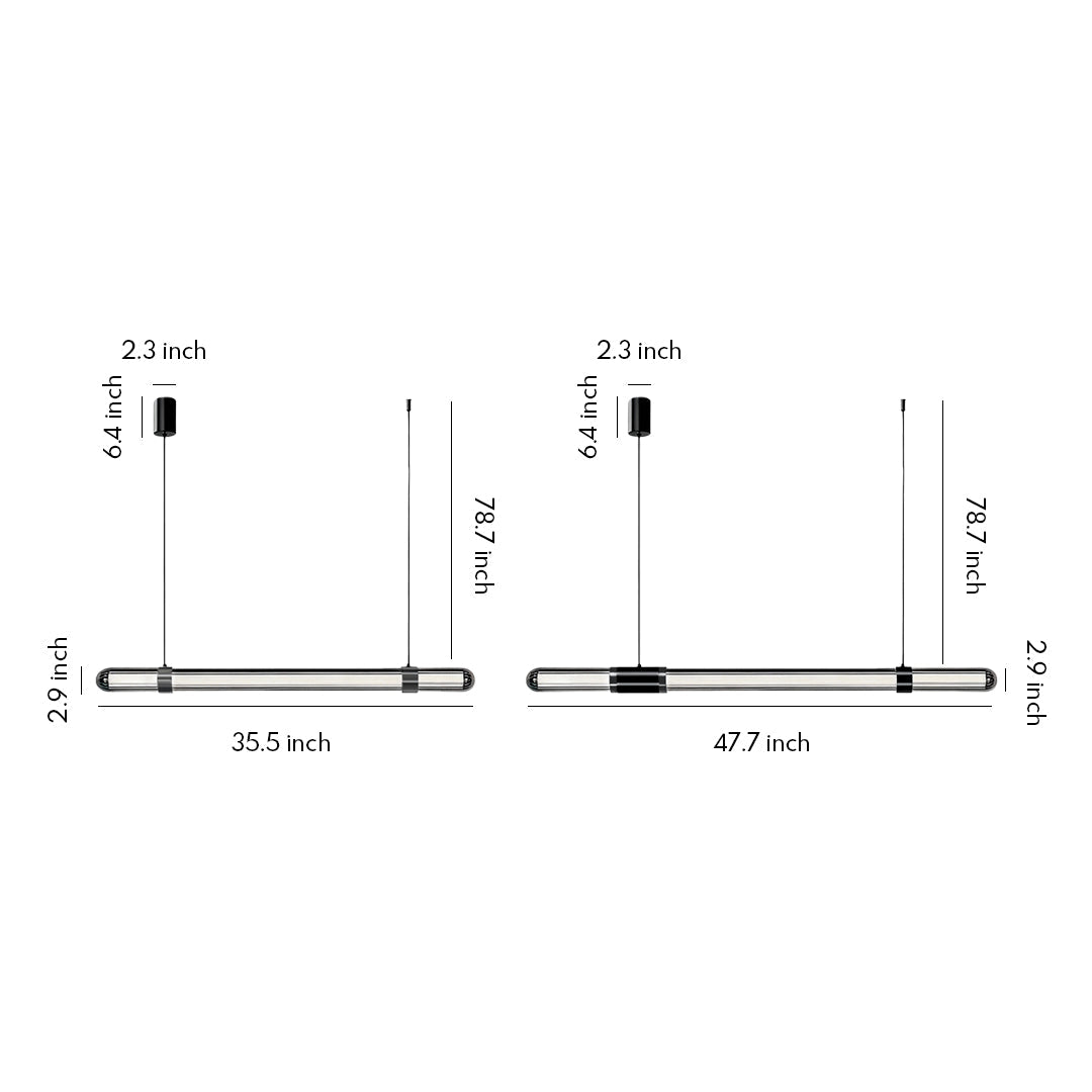 Modern Linear Suspension Lighting Italian Luxury Ceiling Light