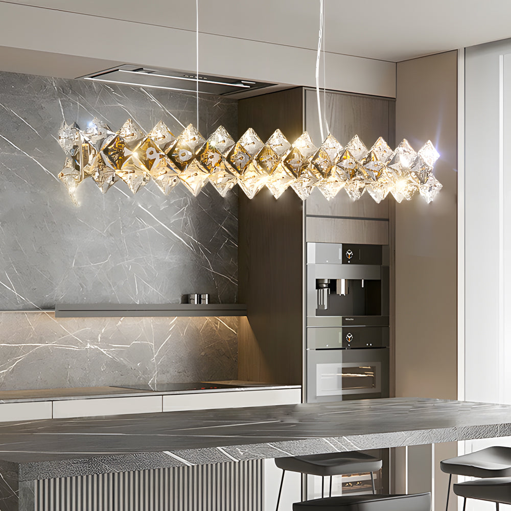 Modern Luxury Crystal Room Dining Chandeliers Metal Ceiling Light