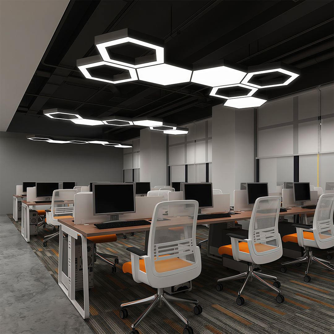 Modern Geometric Chandelier LED Hexagonal Ceiling Light