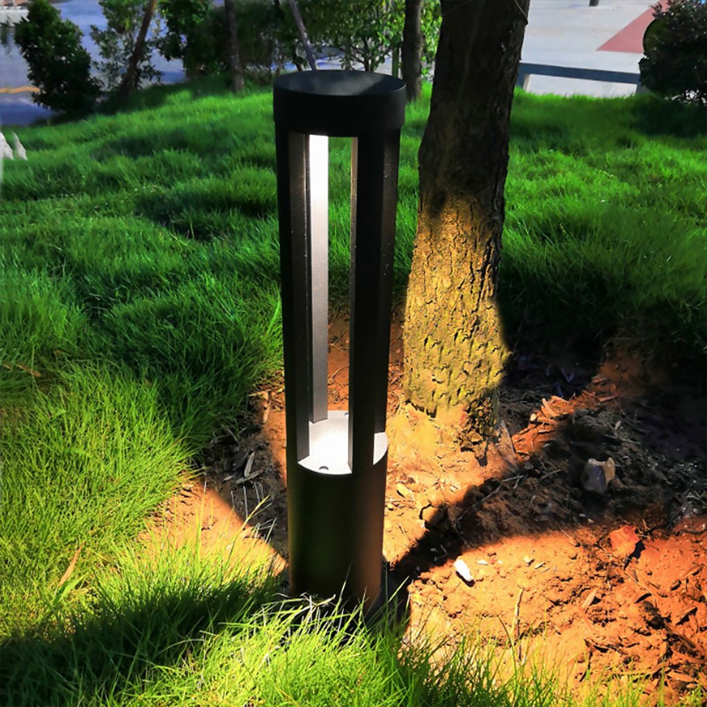 Exterior Bollard Light Fixtures Modern Circular LED Light