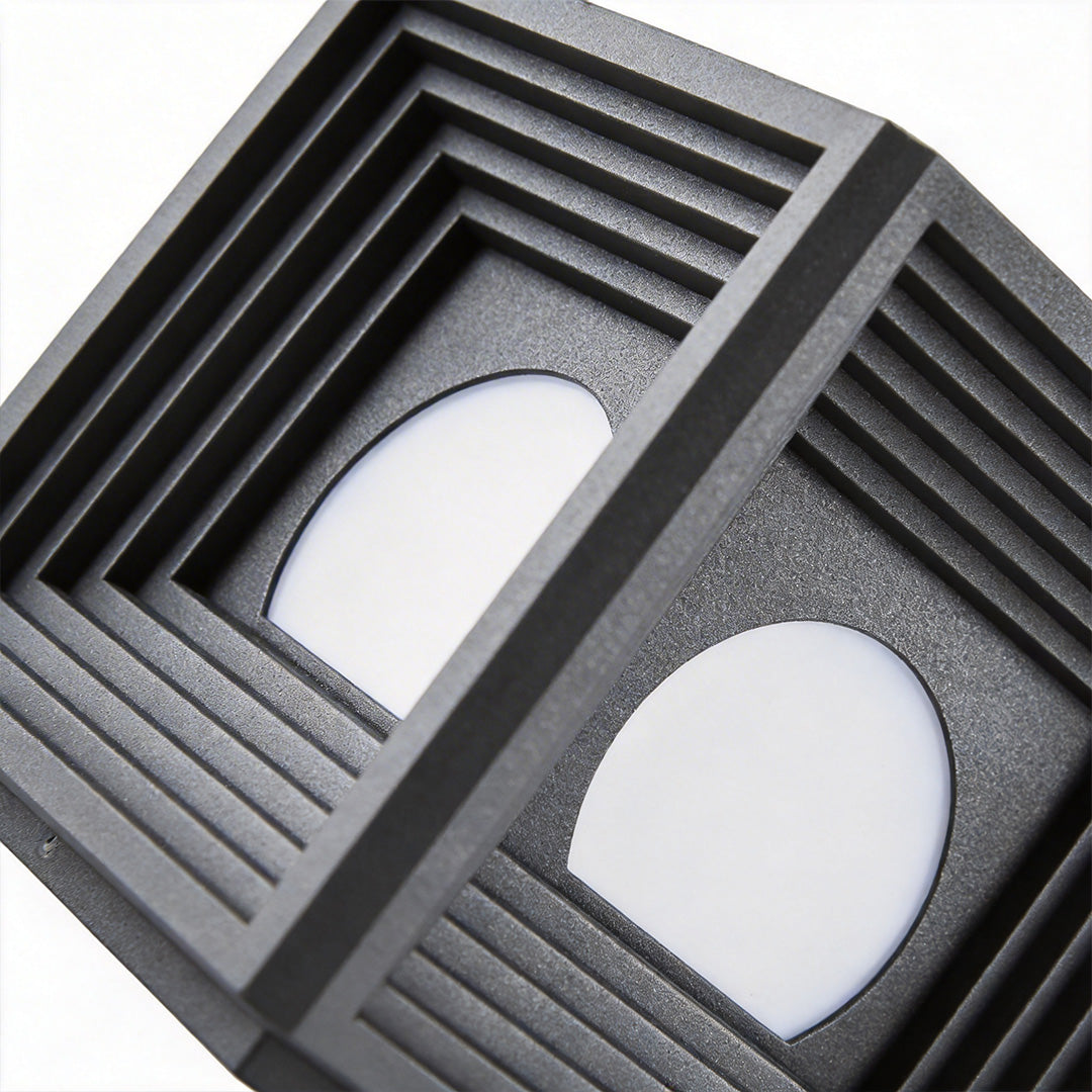 Modern Outdoor Pillar Lights Waterproof Square Creative LED Light