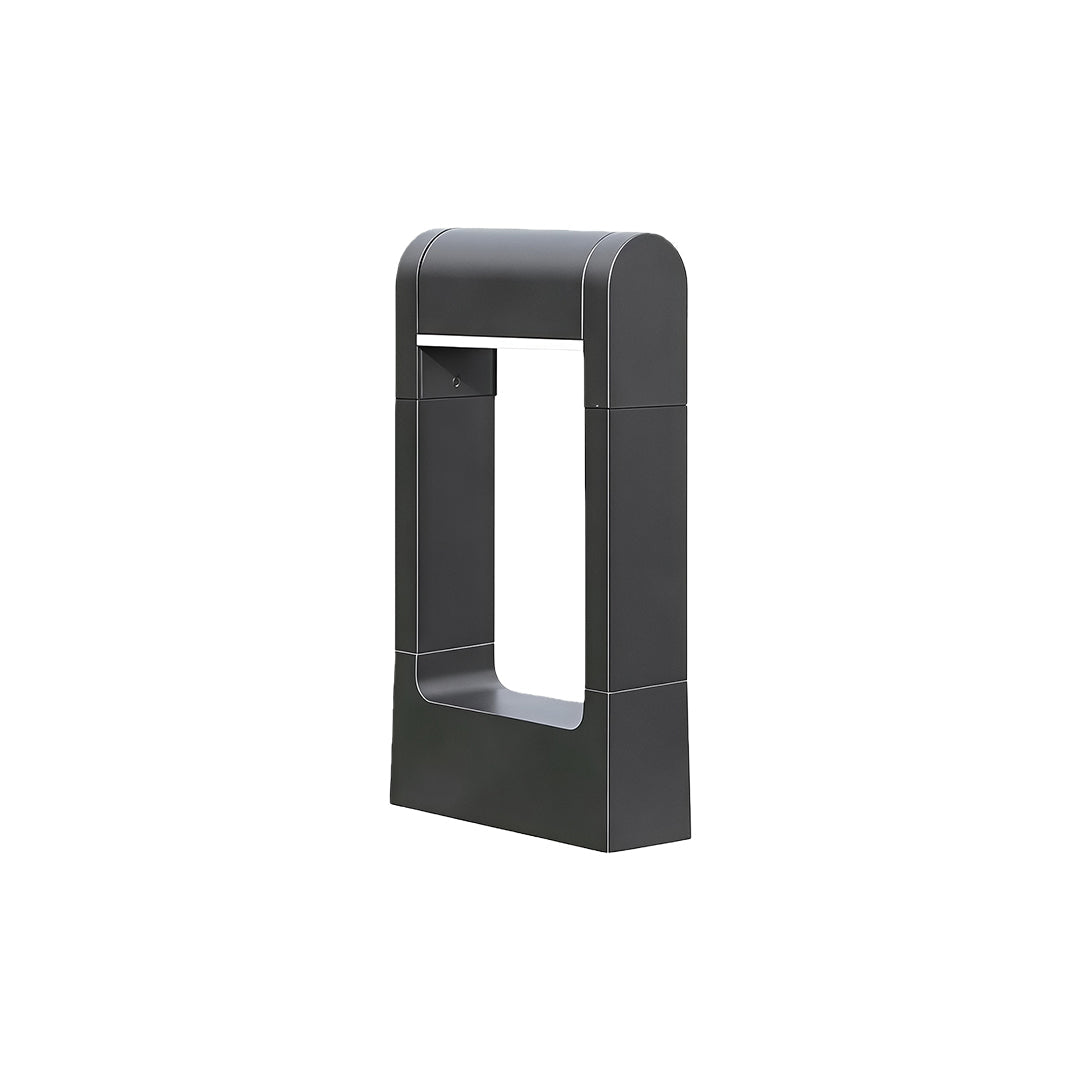 Pathway Bollard Lights Minimalist Black Square Outdoor Light