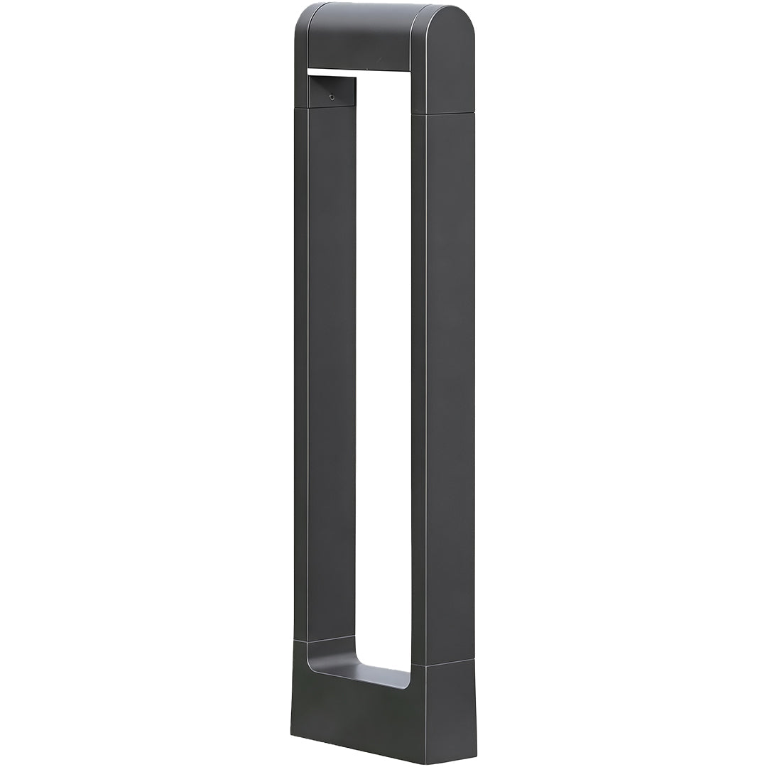 Pathway Bollard Lights Minimalist Black Square Outdoor Light