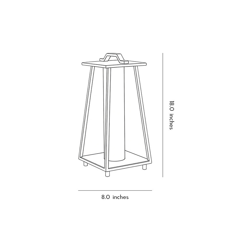Modern Portable Outdoor Lantern Waterproof LED Black Modern Light