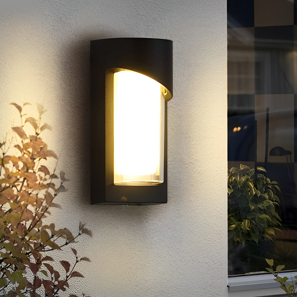 Black Outdoor Wall Light Modern Waterproof LED Light