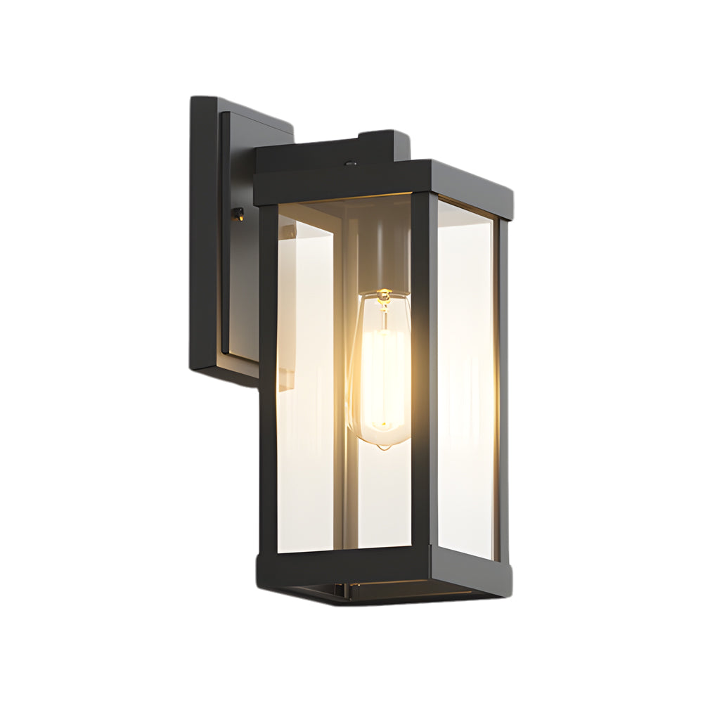 Waterproof Square Metal Outdoor Wall Sconces American-Style Minimalist