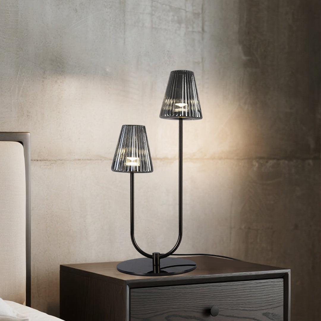 Minimalist Elegant Table Lamps American Modern Black LED Lamps