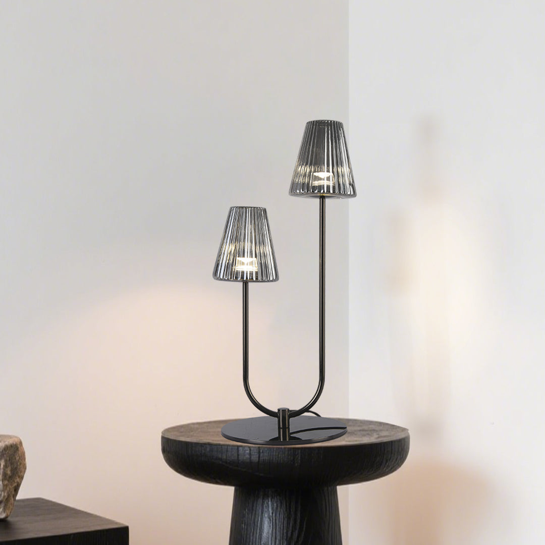 Minimalist Elegant Table Lamps American Modern Black LED Lamps