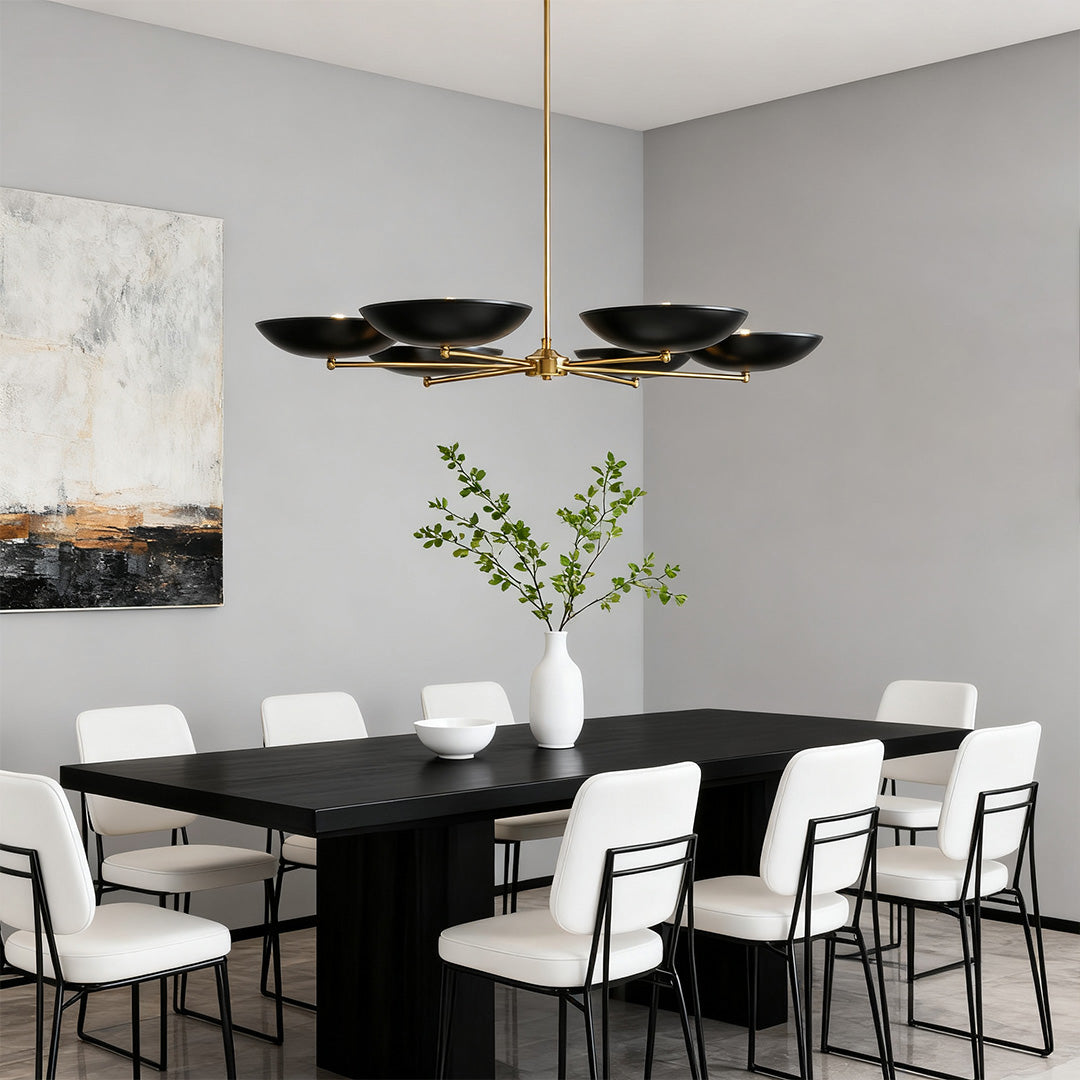 Black and Gold Chandeliers Contemporary Stylish Vintage Ceiling Light
