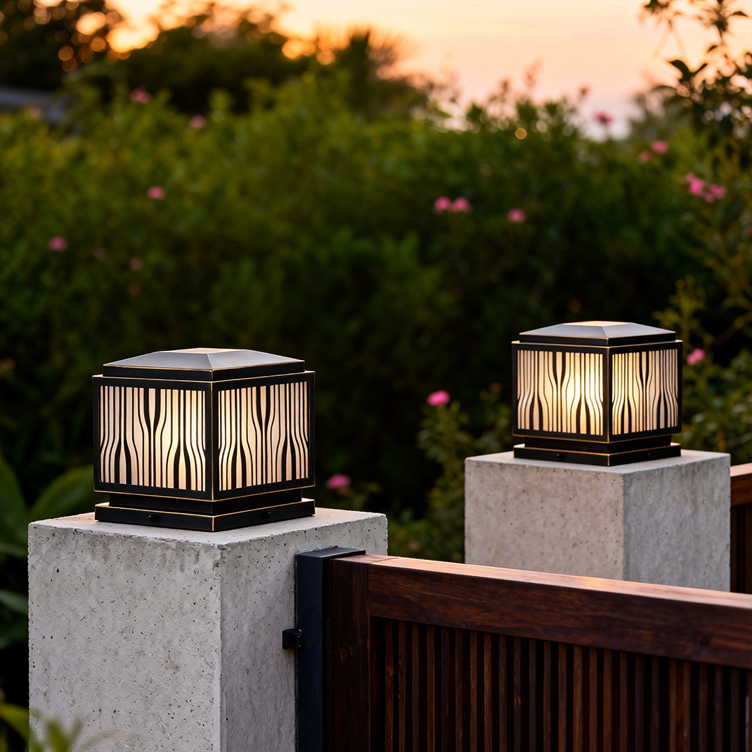 Modern Solar Pillar Lights Outdoor Waterproof Minimalist Light