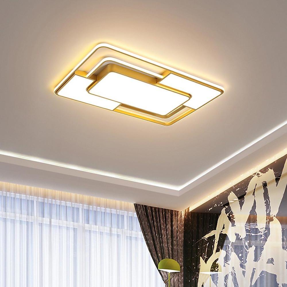 Flush Mount Square Light LED Geometric Overlapping Light
