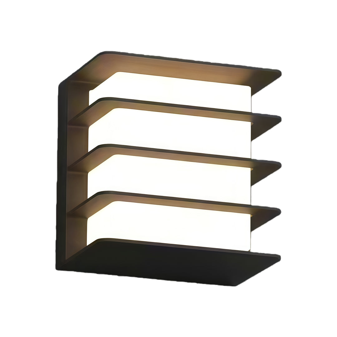 Square LED Wall Lights Black Outdoor Waterproof Light