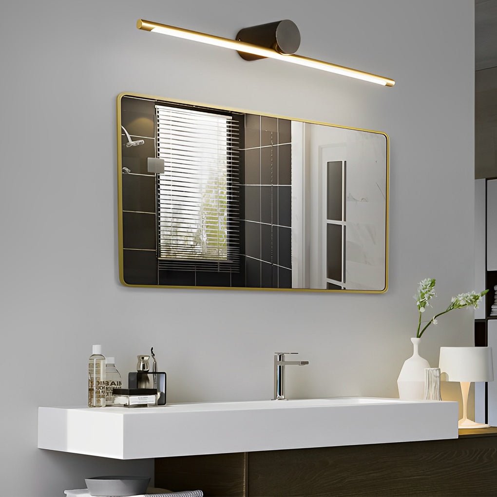 [Open-Box] Modern Two-Tone Bathroom Vanity Light with Cylinder Fixture and Linear Bar