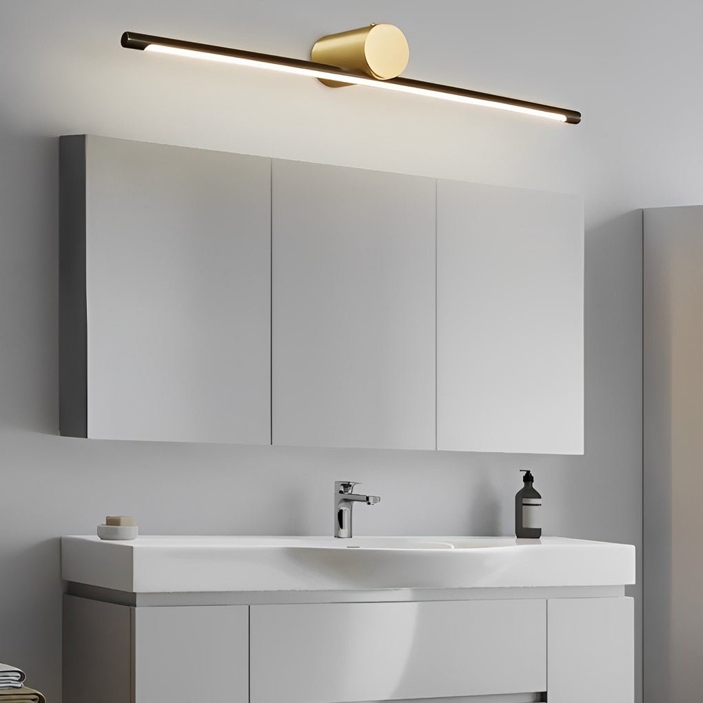 [Open-Box] Modern Two-Tone Bathroom Vanity Light with Cylinder Fixture and Linear Bar