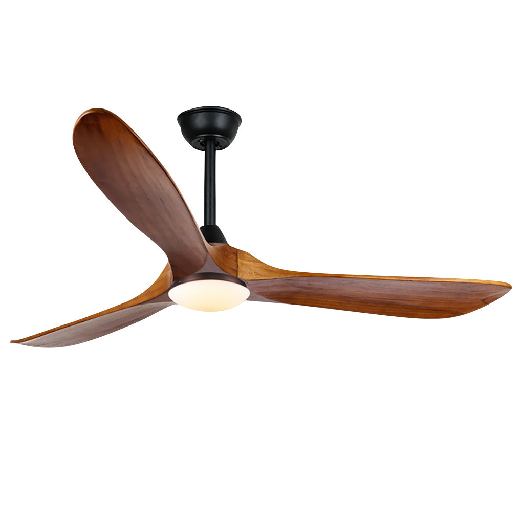 Modern Wood Ceiling Fan with Light Vintage Solid Wood Quiet Fan