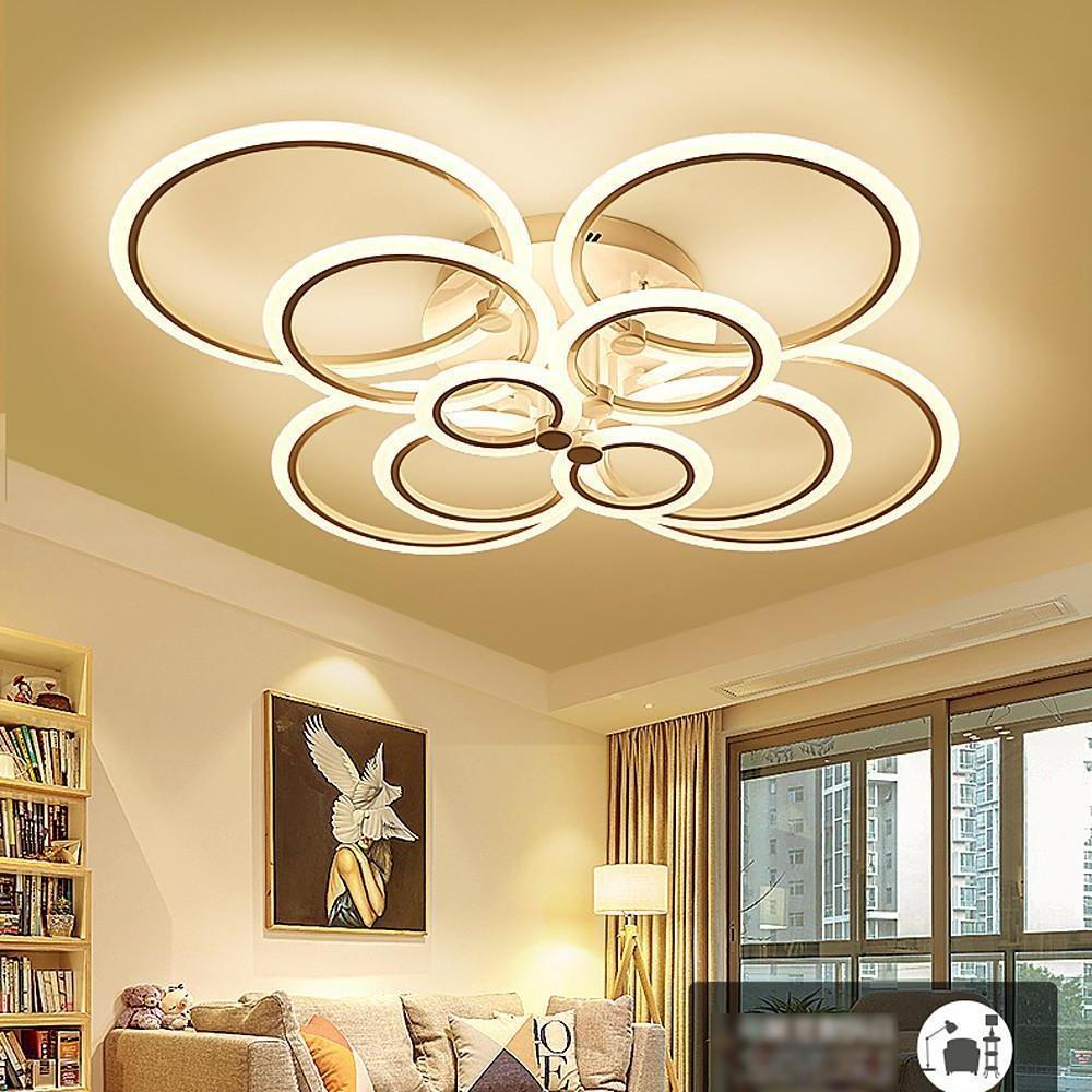 Circles Aluminum Acrylic Flush Mount Lighting LED Ceiling Lights