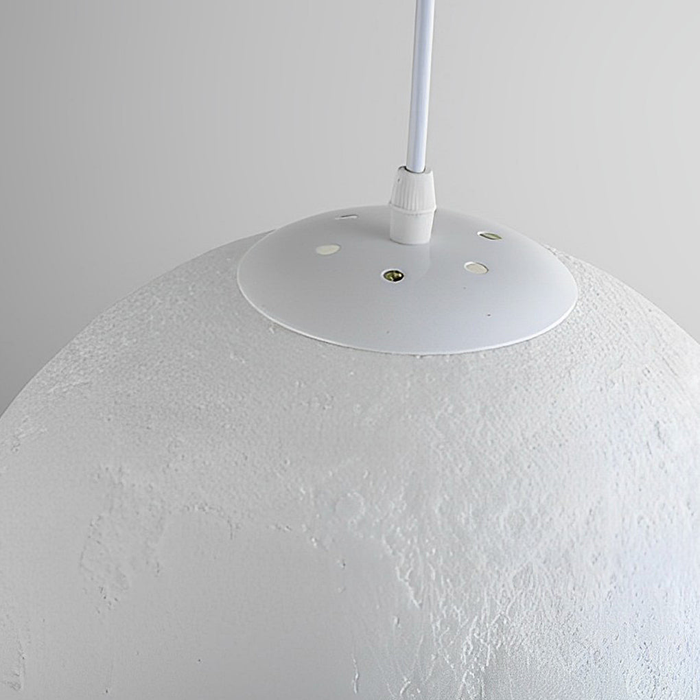 Moon Globe Pendant Light Crescent Creative White Ceiling Light